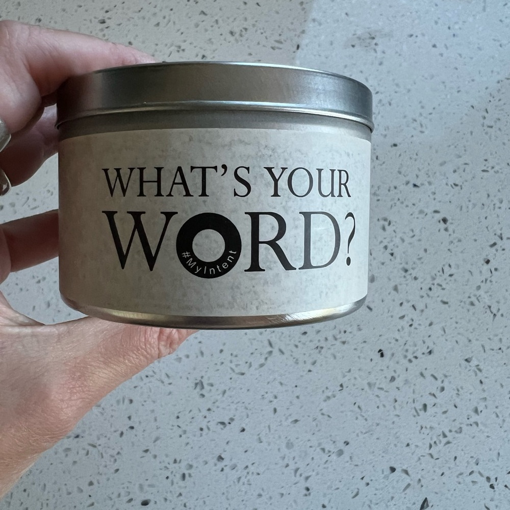 My Intent: ‘'What's Your Word?' Soy Tin Candle 🕯️